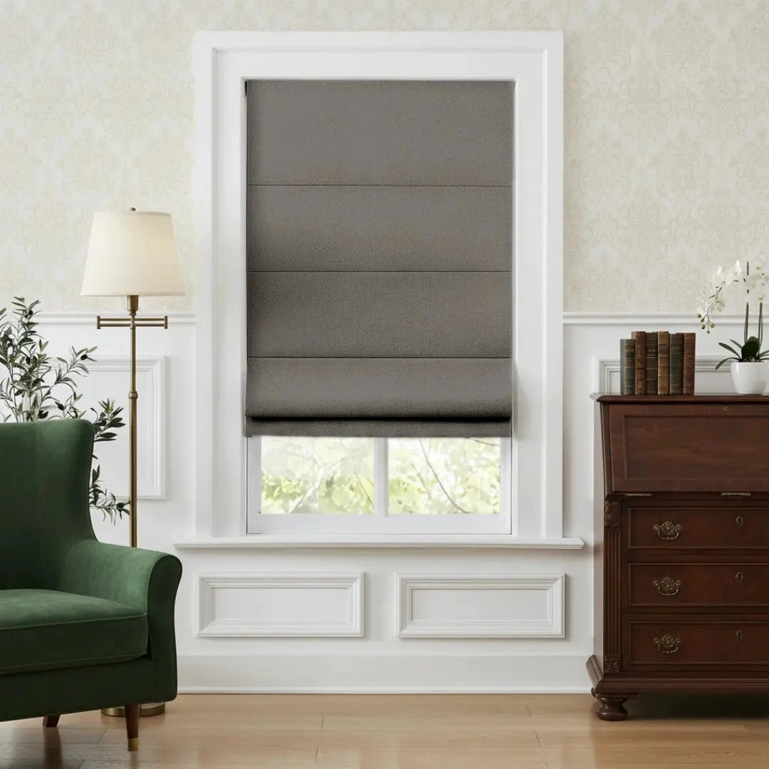 Costom Roman Shades Charcoal Gray OY6-238-8