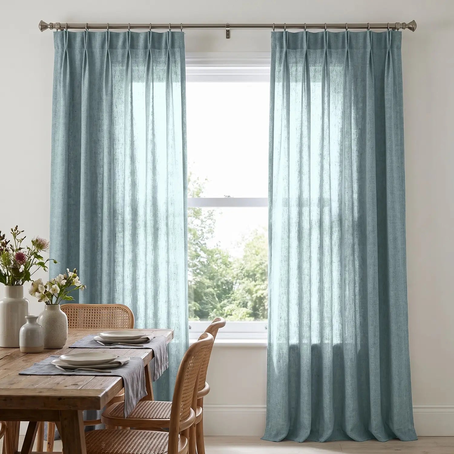Custom Blackout Curtain - Silver Grey in room