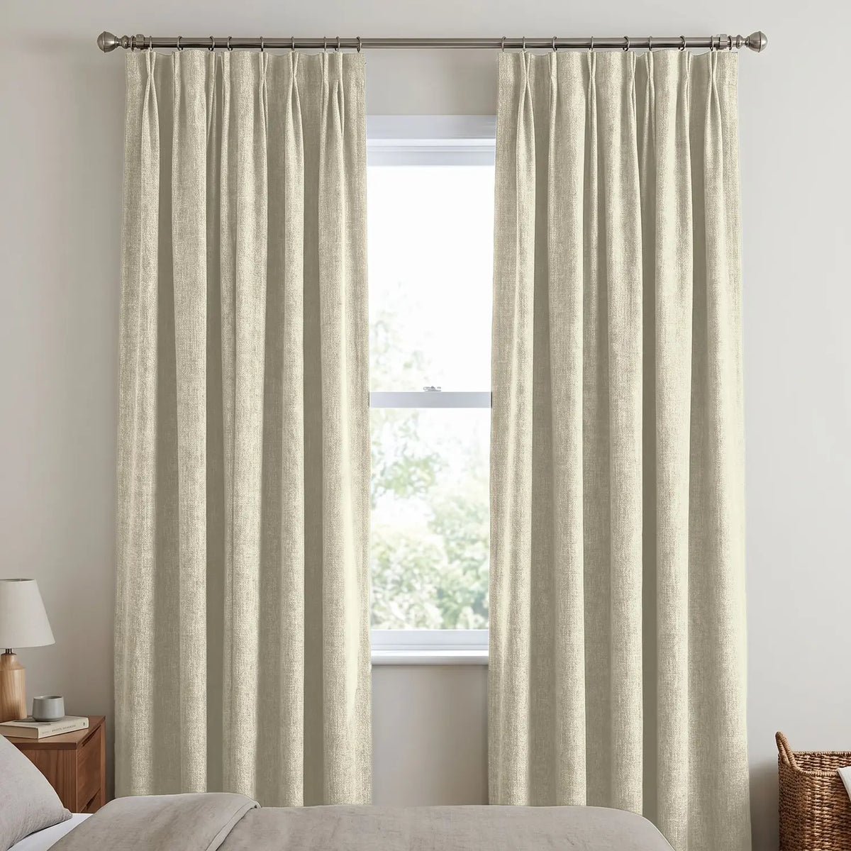 Custom Blackout Curtain - Peach Clay in room
