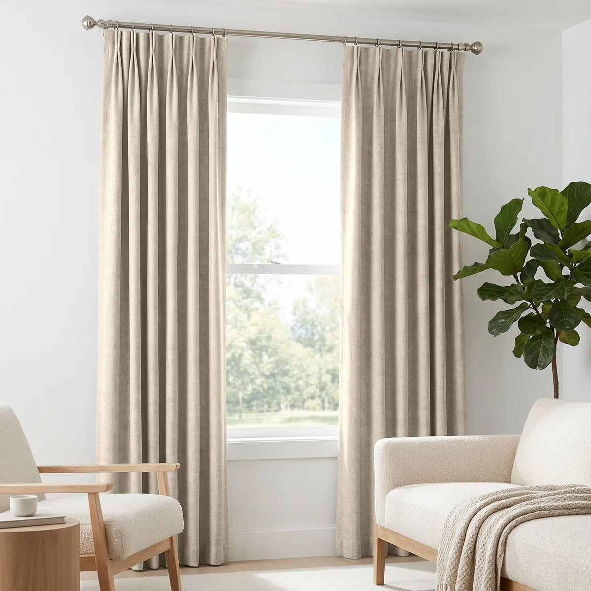 Custom Blackout Curtain - Apricot in room
