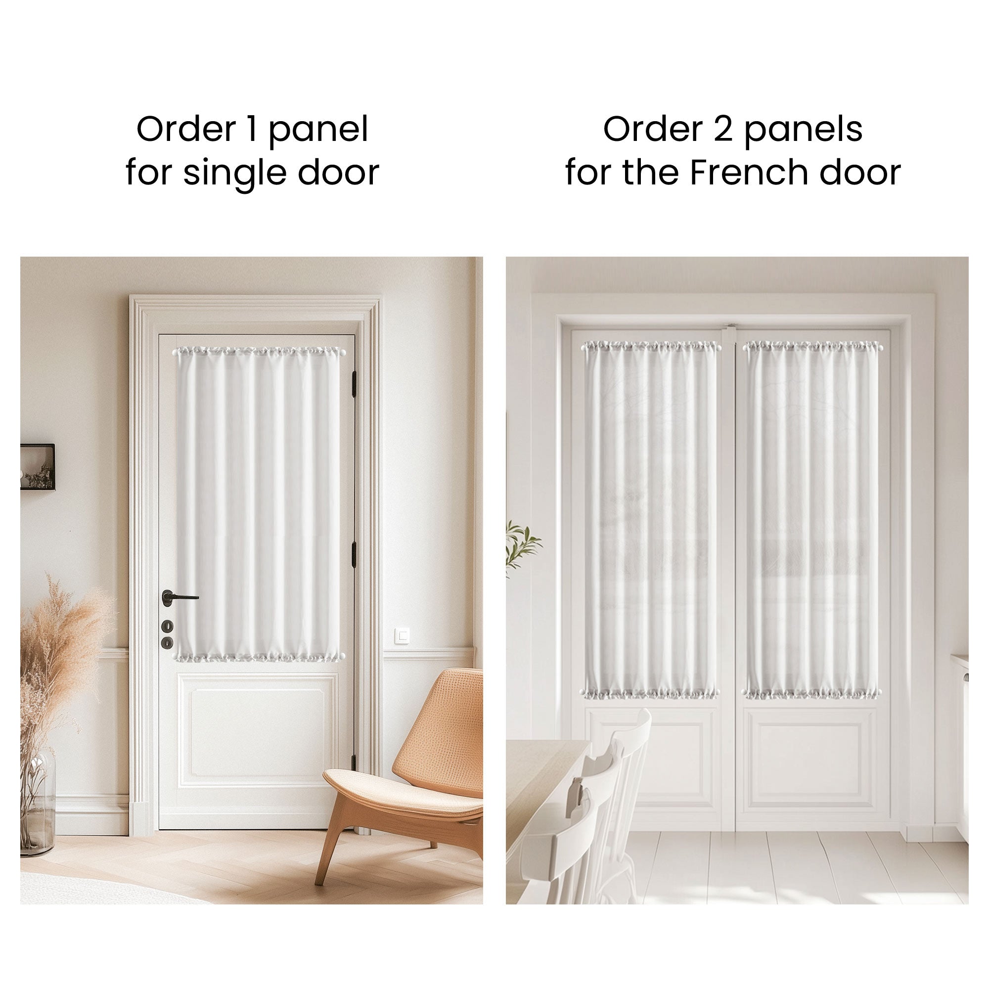 Custom Semi Sheer Door Curtains