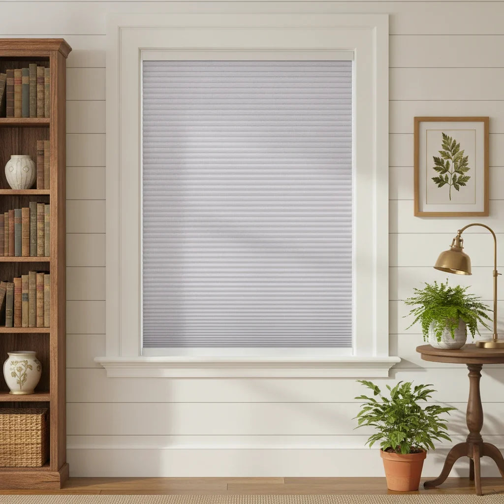 Custom Blackout Cellular Shades - OM3-11 in Cozy Bedroom