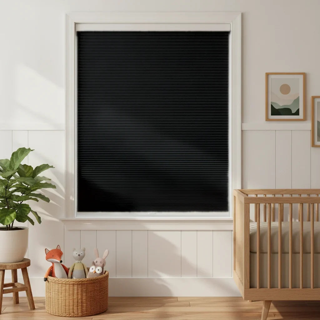 Custom Blackout Cellular Shades - OM3-6 in Nursery