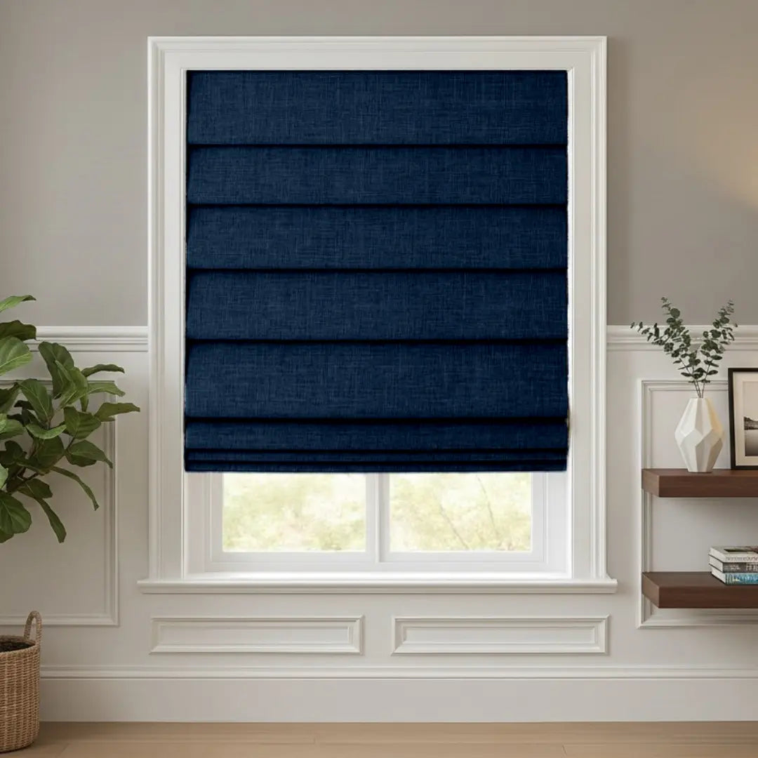 Costom Roman Shades Navy Blue 302-9