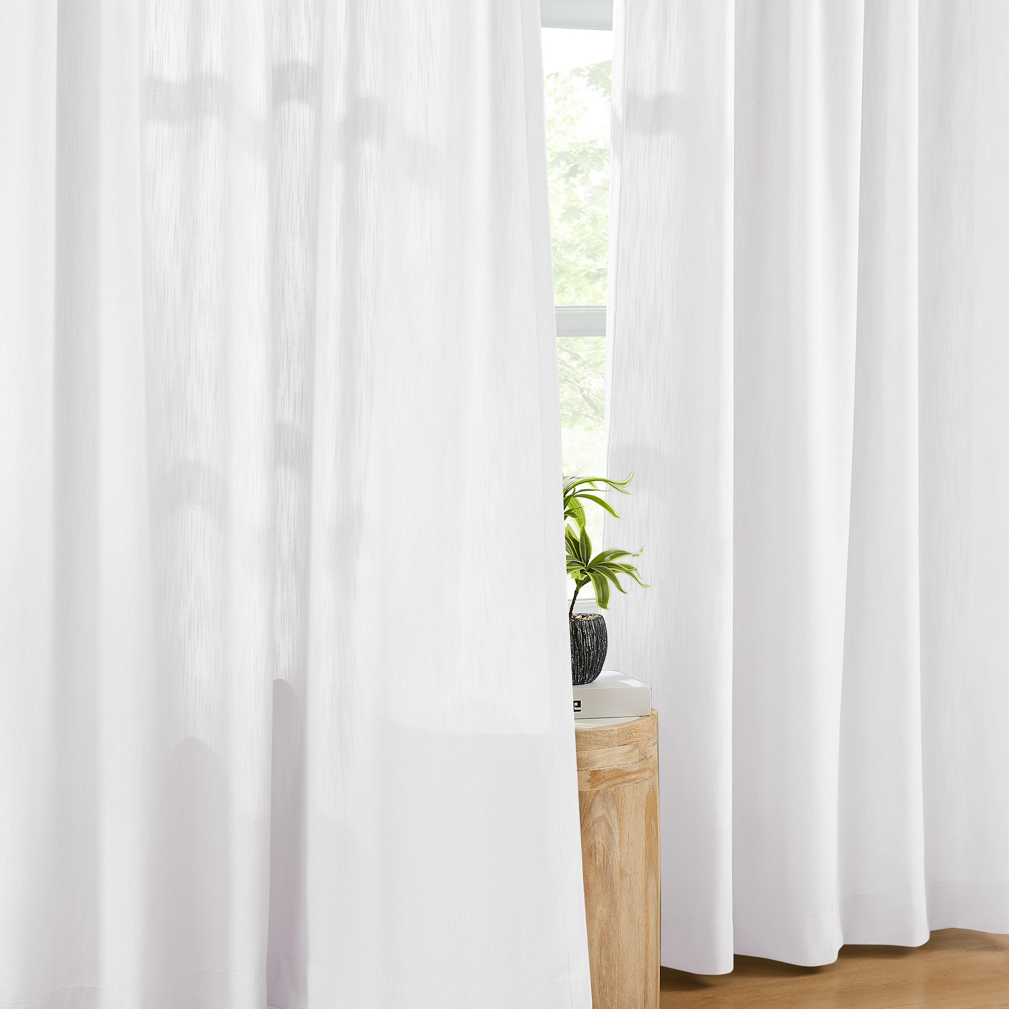 Amelia Solid Texture Cotton Curtains | Subtle Elegance & Light Filtering