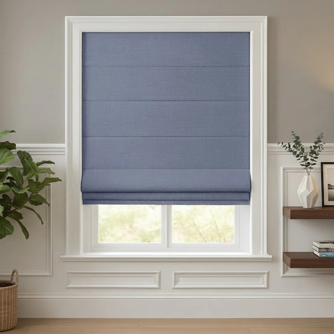 Costom Roman Shades Denim Wash ZJM12