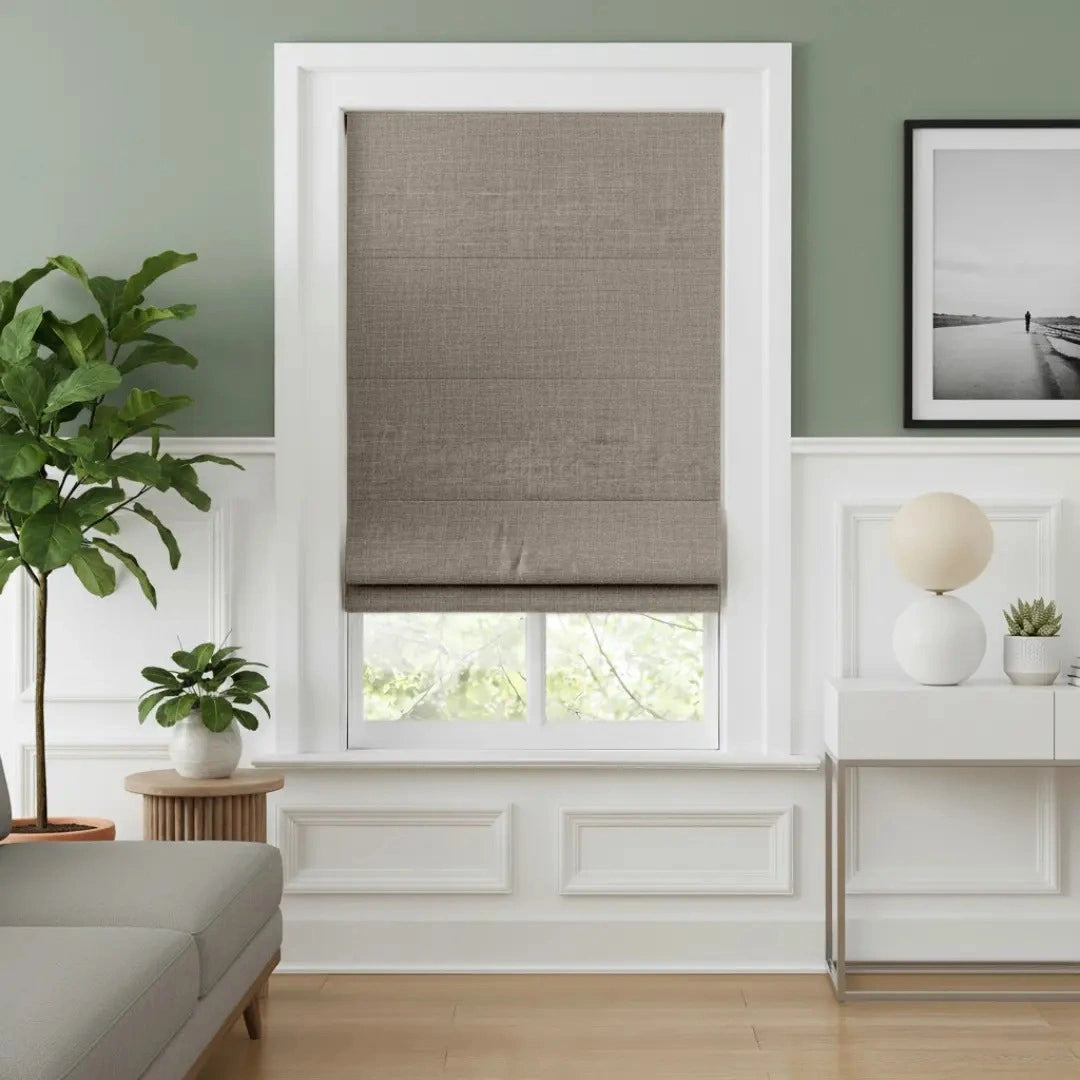 Costom Roman Shades Rustic Flax ZJM15