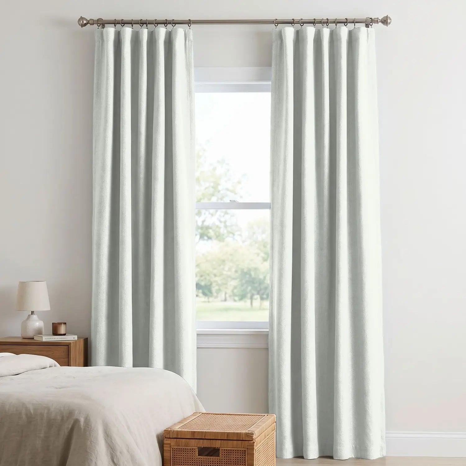 Custom Blackout Curtain - Ivory in room