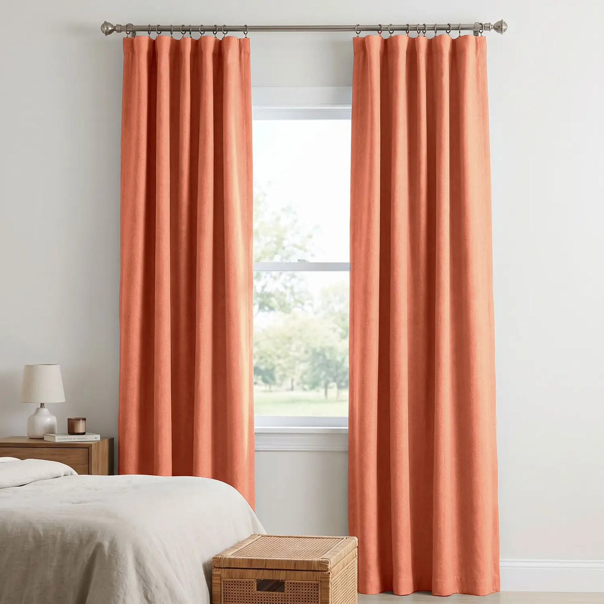 Custom Blackout Curtain - Rosewood in room