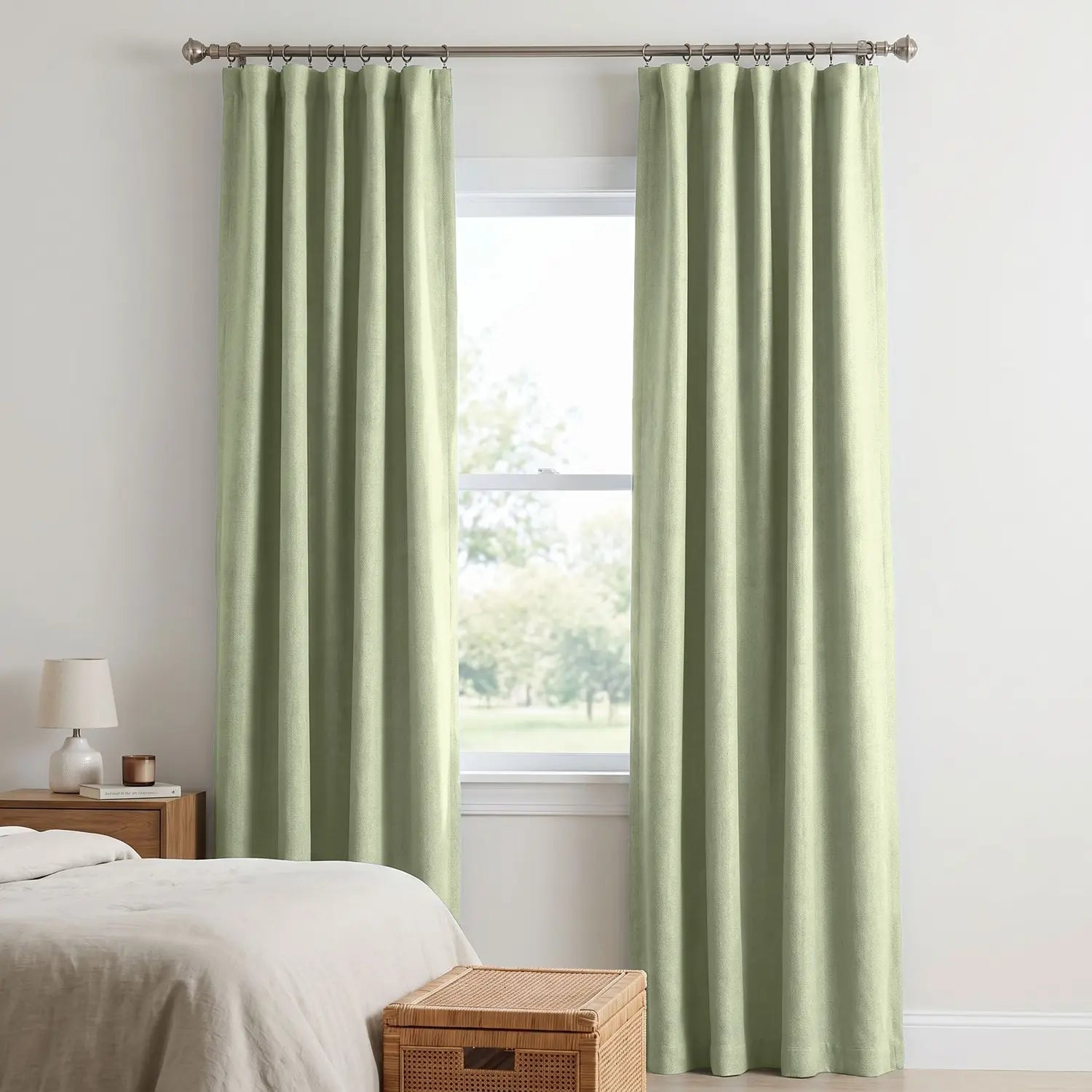 Custom Blackout Curtain - Honey Gold in room
