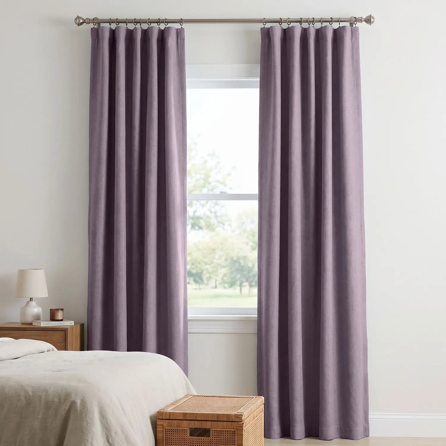 Custom Blackout Curtain - Mushroom in room