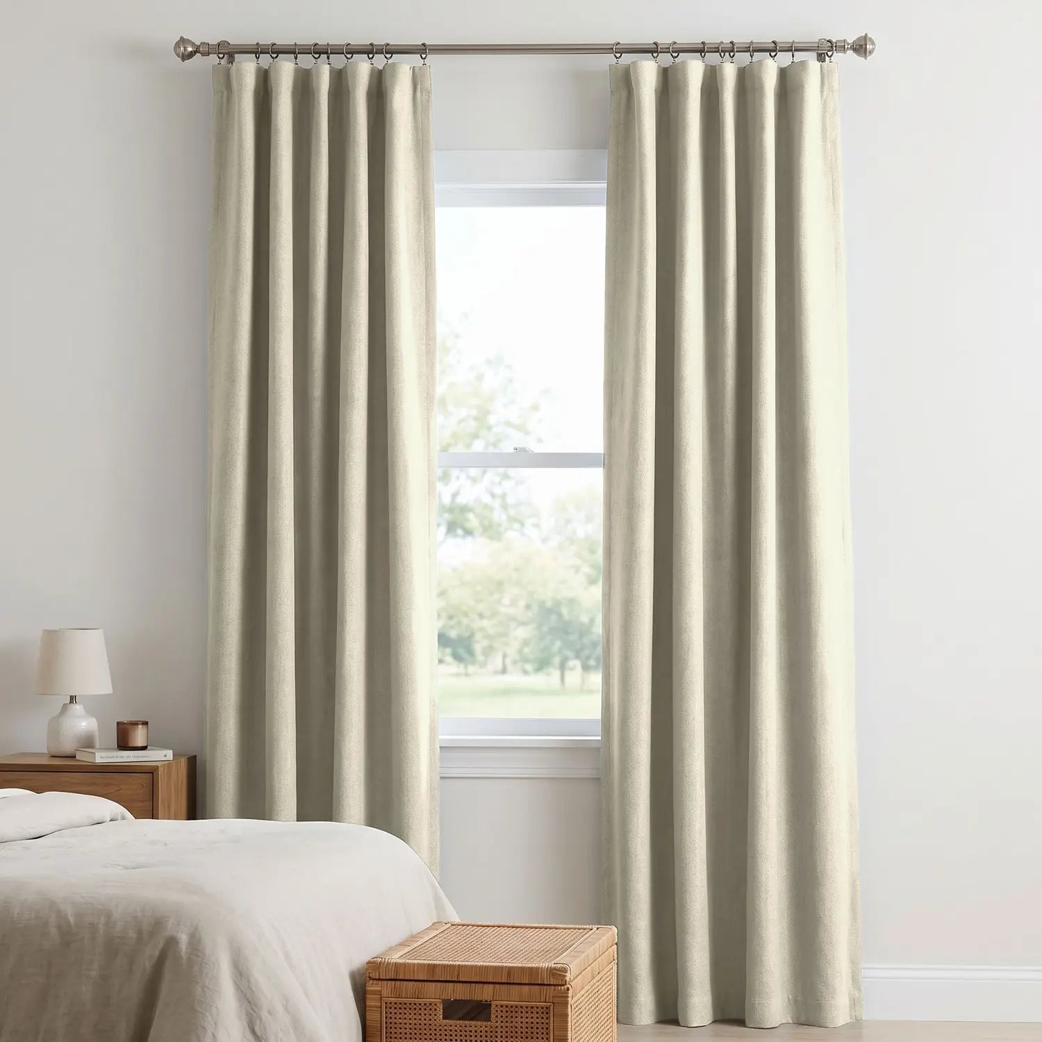 Custom Blackout Curtain - Apricot in room