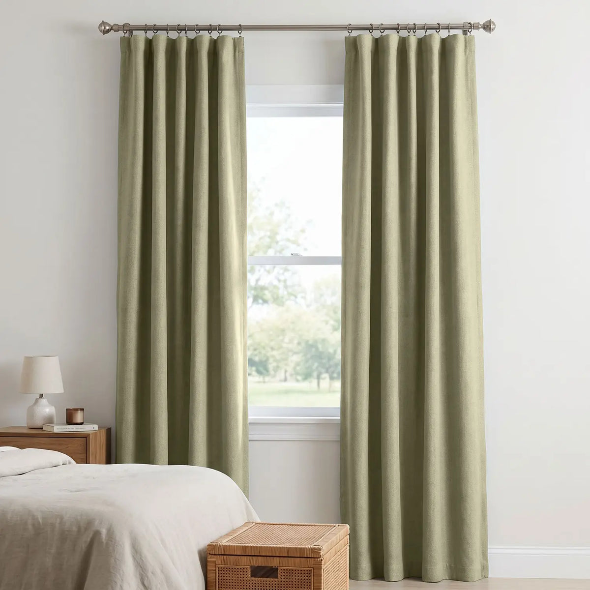 Custom Blackout Curtain - Mustard Gold in room