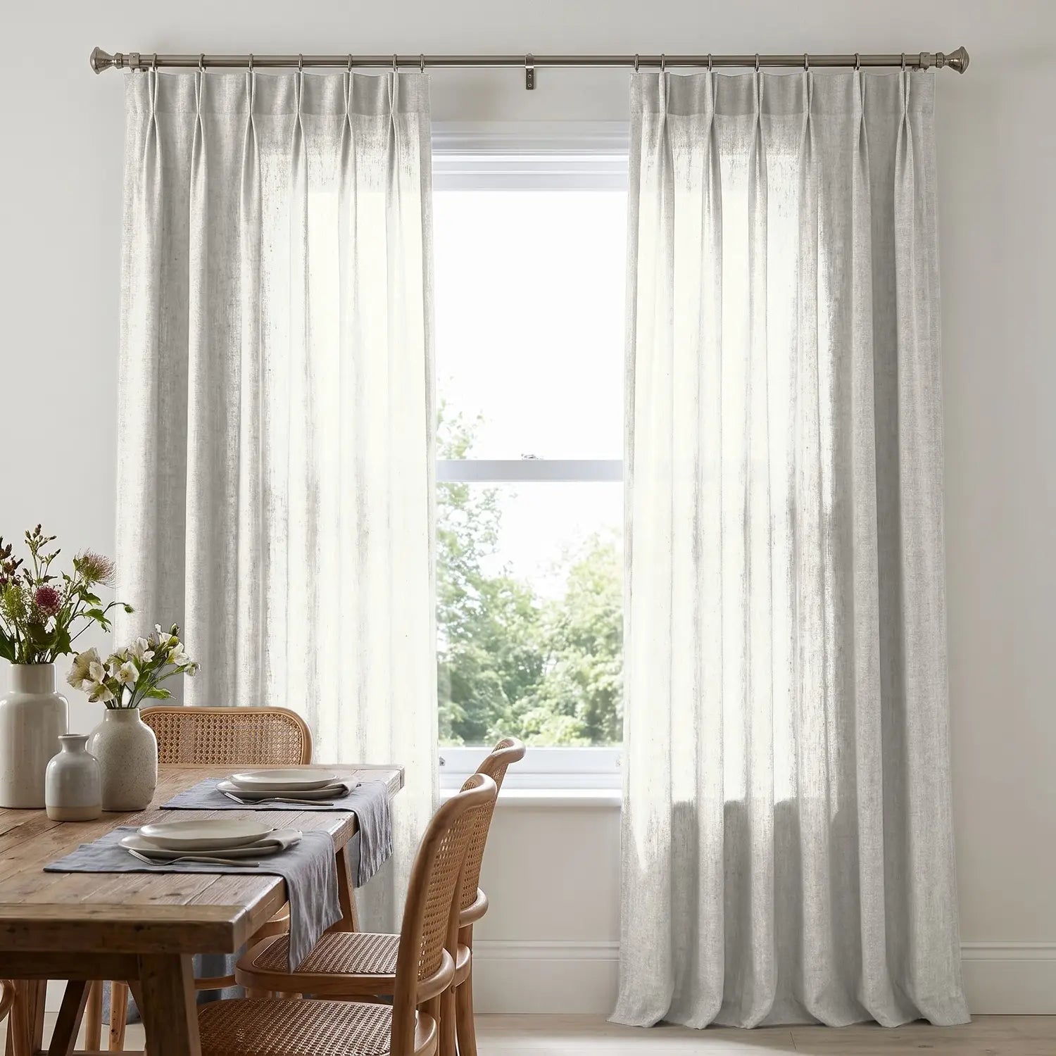 Custom Blackout Curtain - Ivory in room