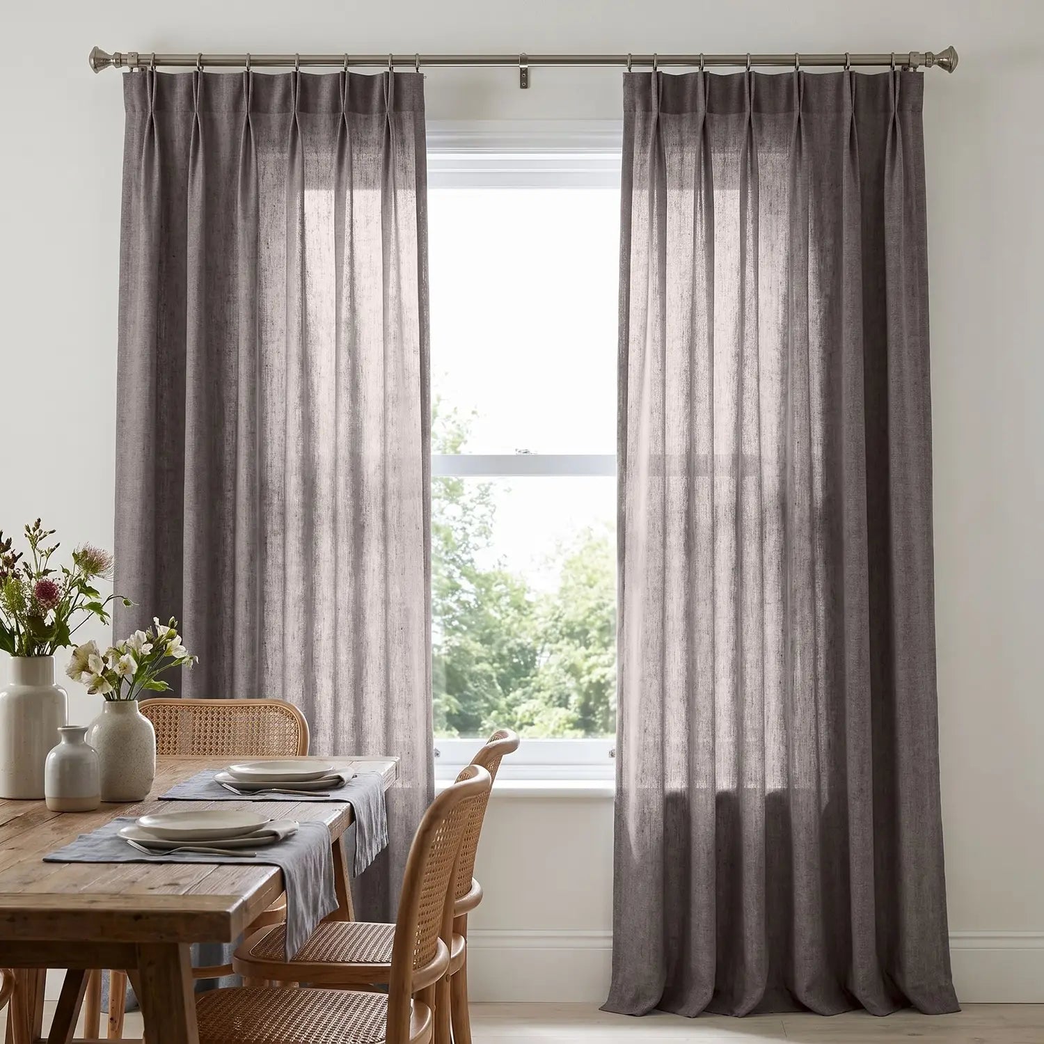 Custom Blackout Curtain - Sand Beige in room