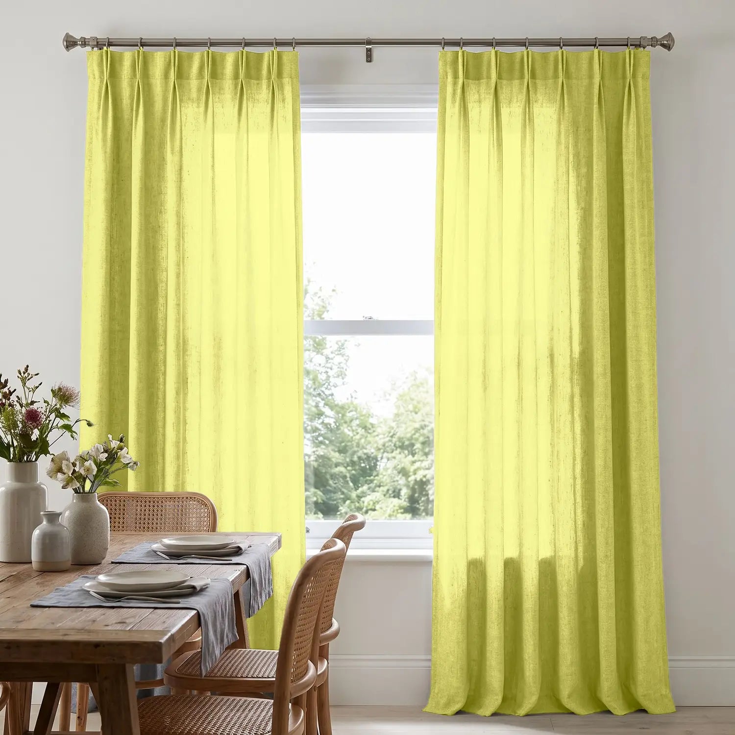 Custom Blackout Curtain - Pale Wheat in room
