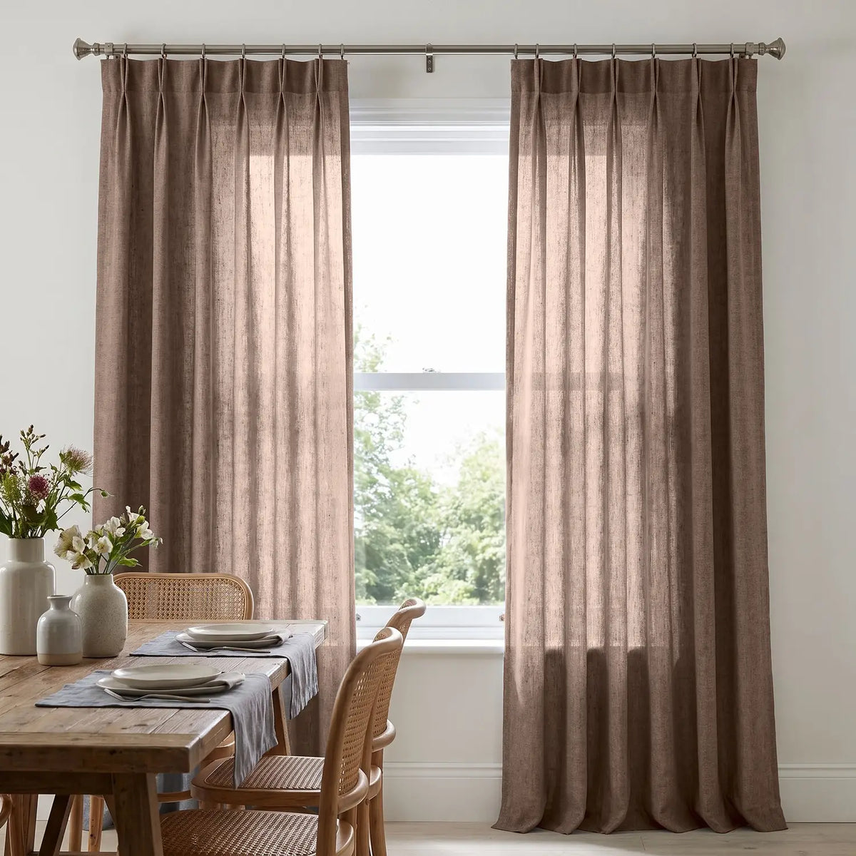 Custom Blackout Curtain - Latte Brown in room