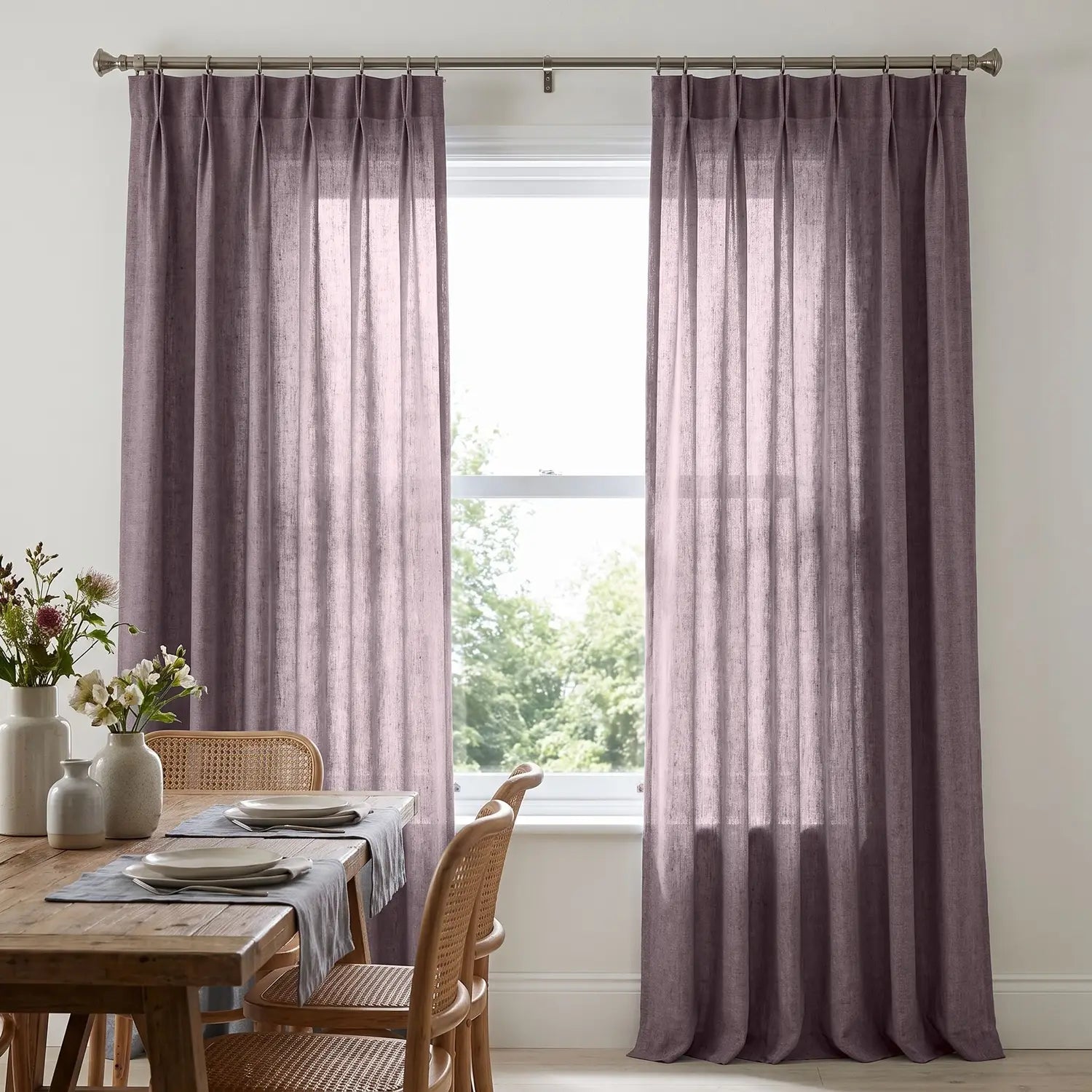 Custom Blackout Curtain - Oat Beige in room