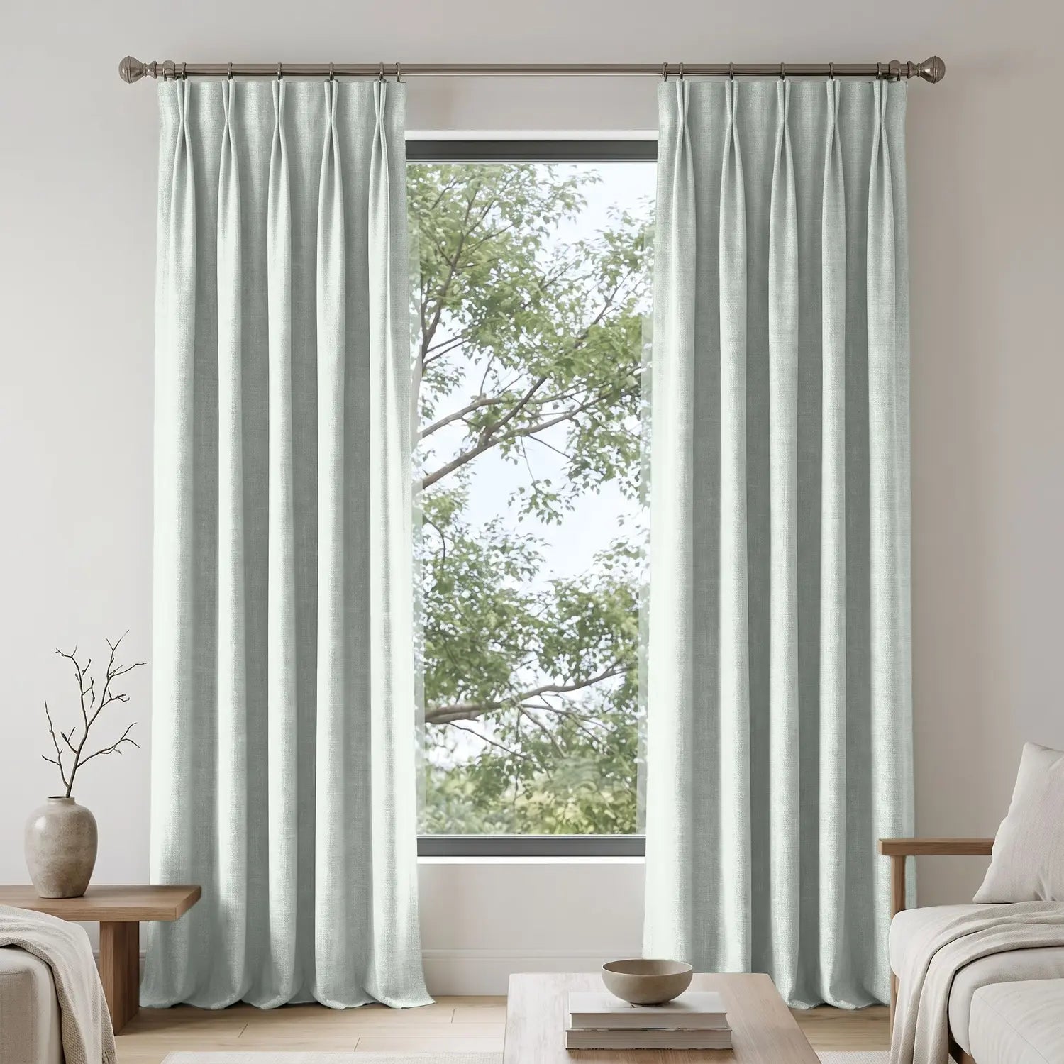 Custom Blackout Curtain - Ivory in room