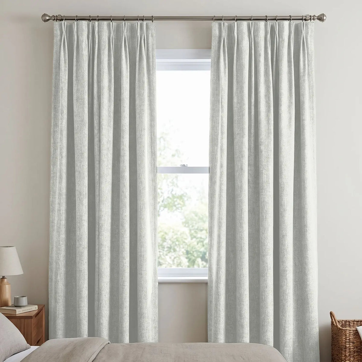 Custom Blackout Curtain - Almond Cream in room