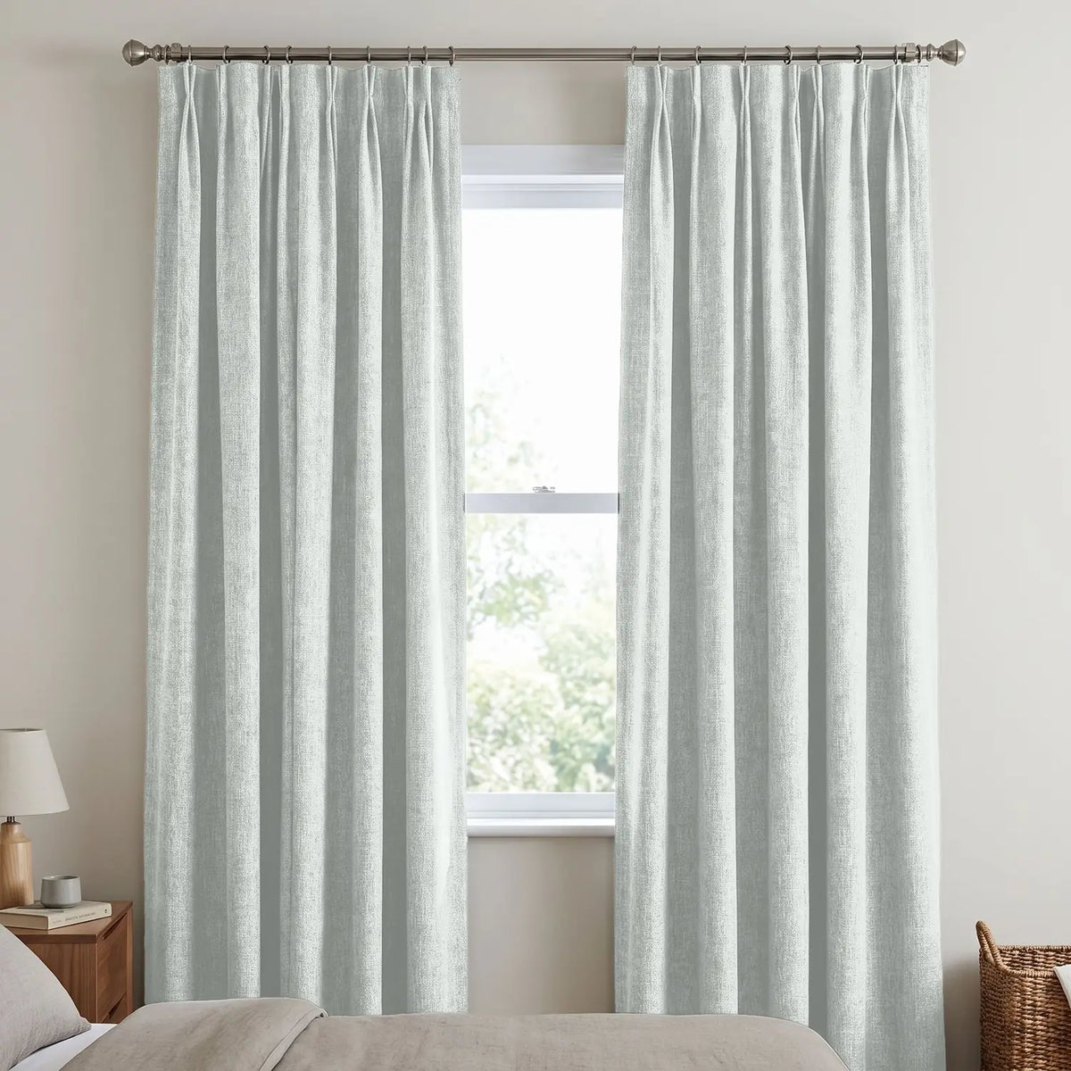 Custom Blackout Curtain - Ivory in room