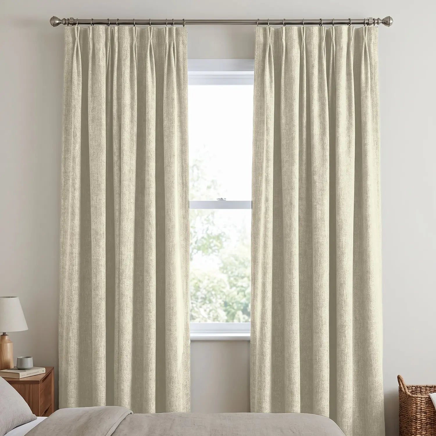 Custom Blackout Curtain - Peach Clay in room