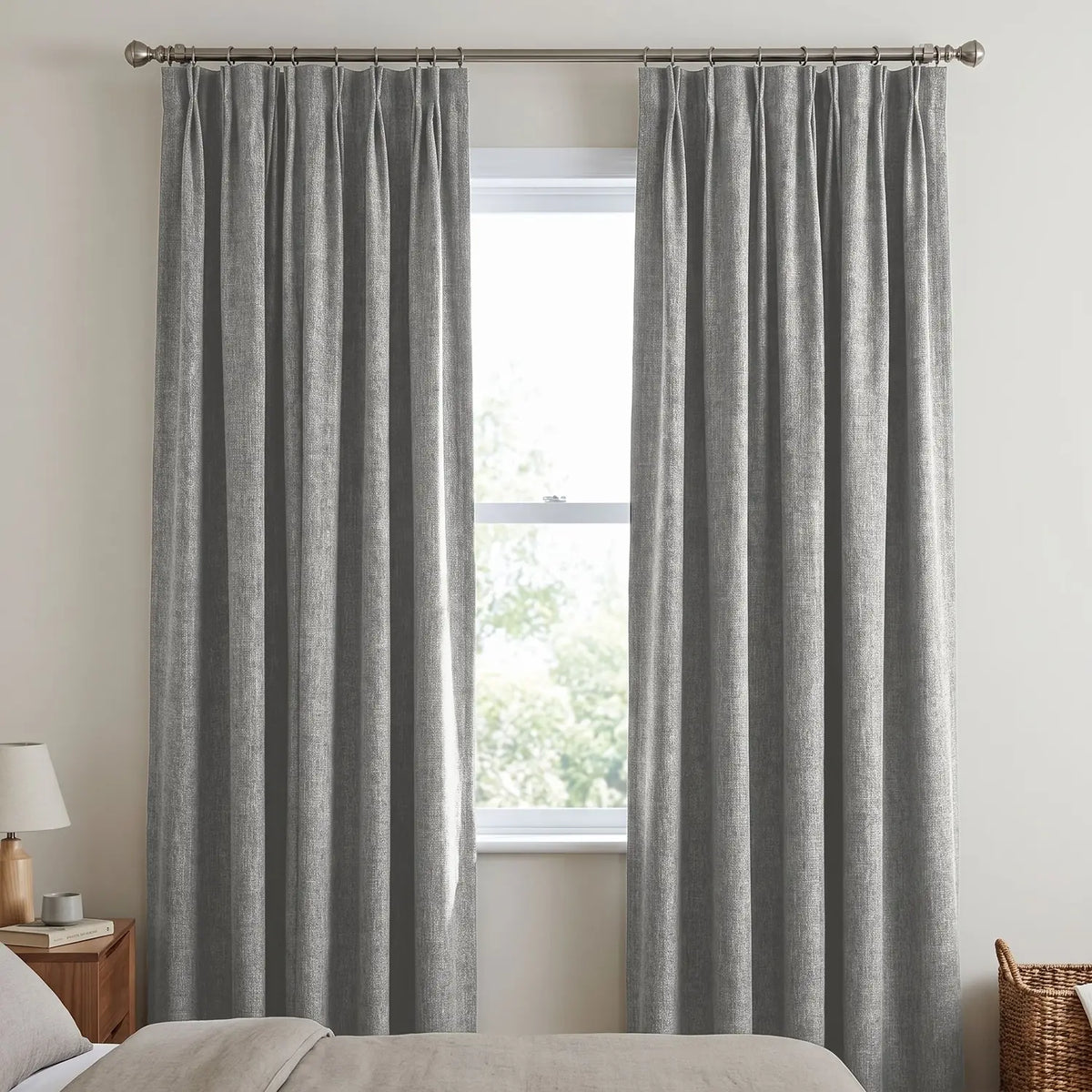 Custom Blackout Curtain - Mushroom in room