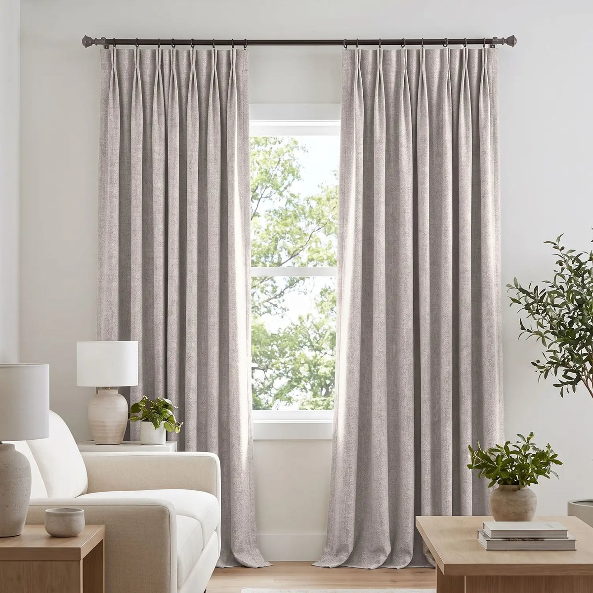 Custom Blackout Curtain - Mushroom in room