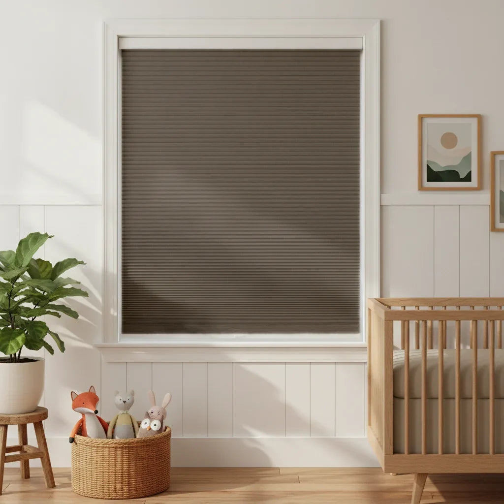 Custom Blackout Cellular Shades - OM3-10 in Nursery
