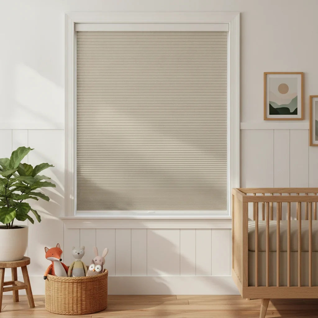 Custom Blackout Cellular Shades - OM3-13 in Nursery