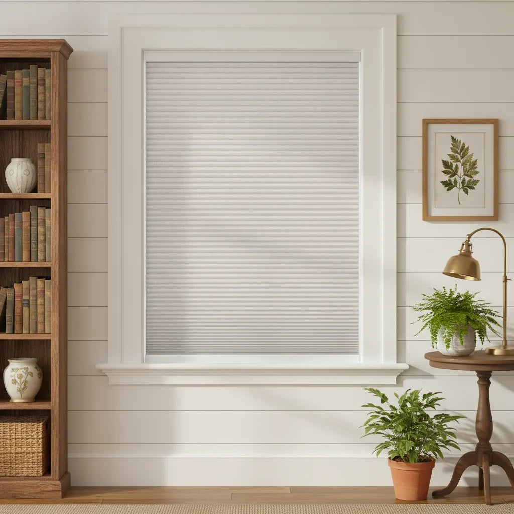 Custom Blackout Cellular Shades - OM3-14 in Cozy Bedroom