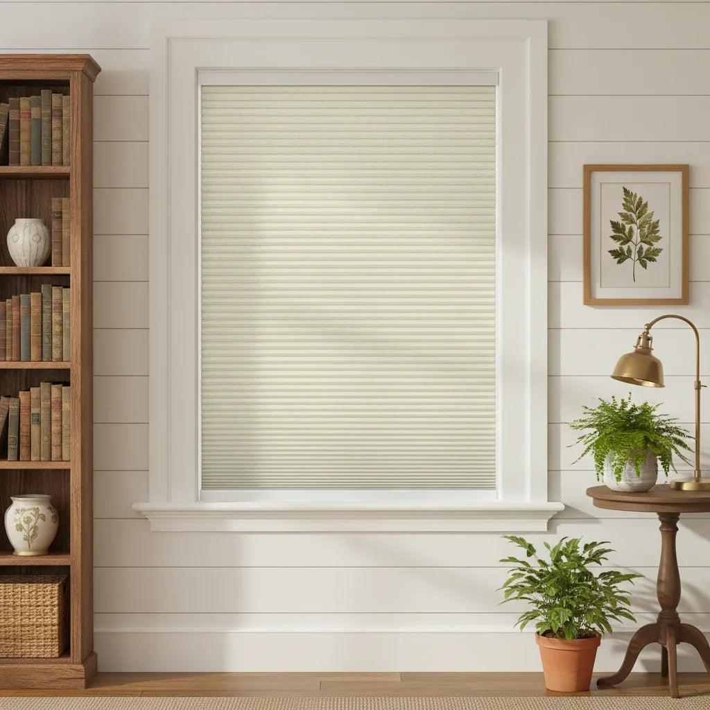 Custom Blackout Cellular Shades - OM3-15 in Cozy Bedroom