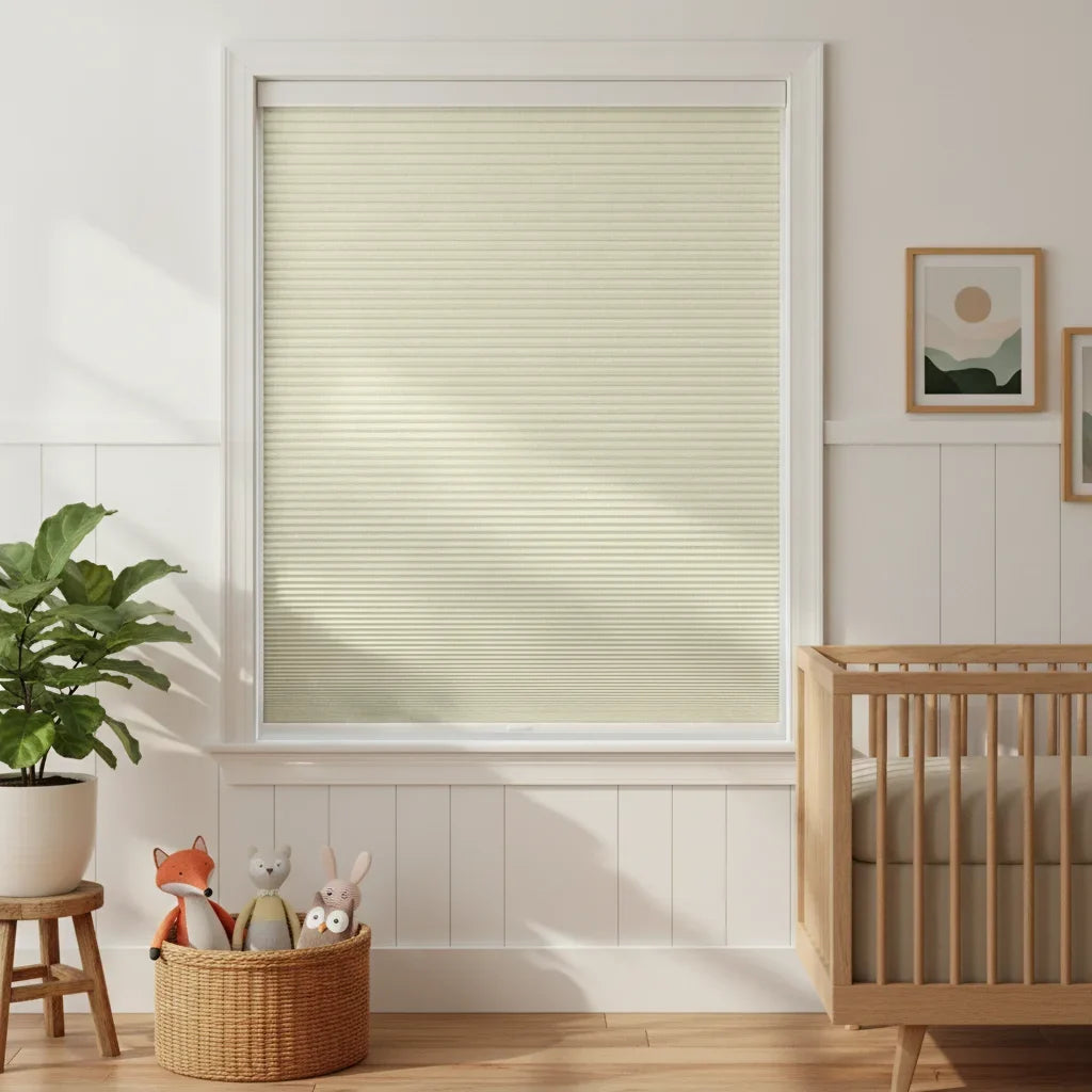 Custom Blackout Cellular Shades - OM3-15 in Nursery
