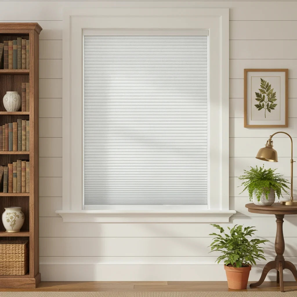 Custom Blackout Cellular Shades - OM3-17 in Cozy Bedroom
