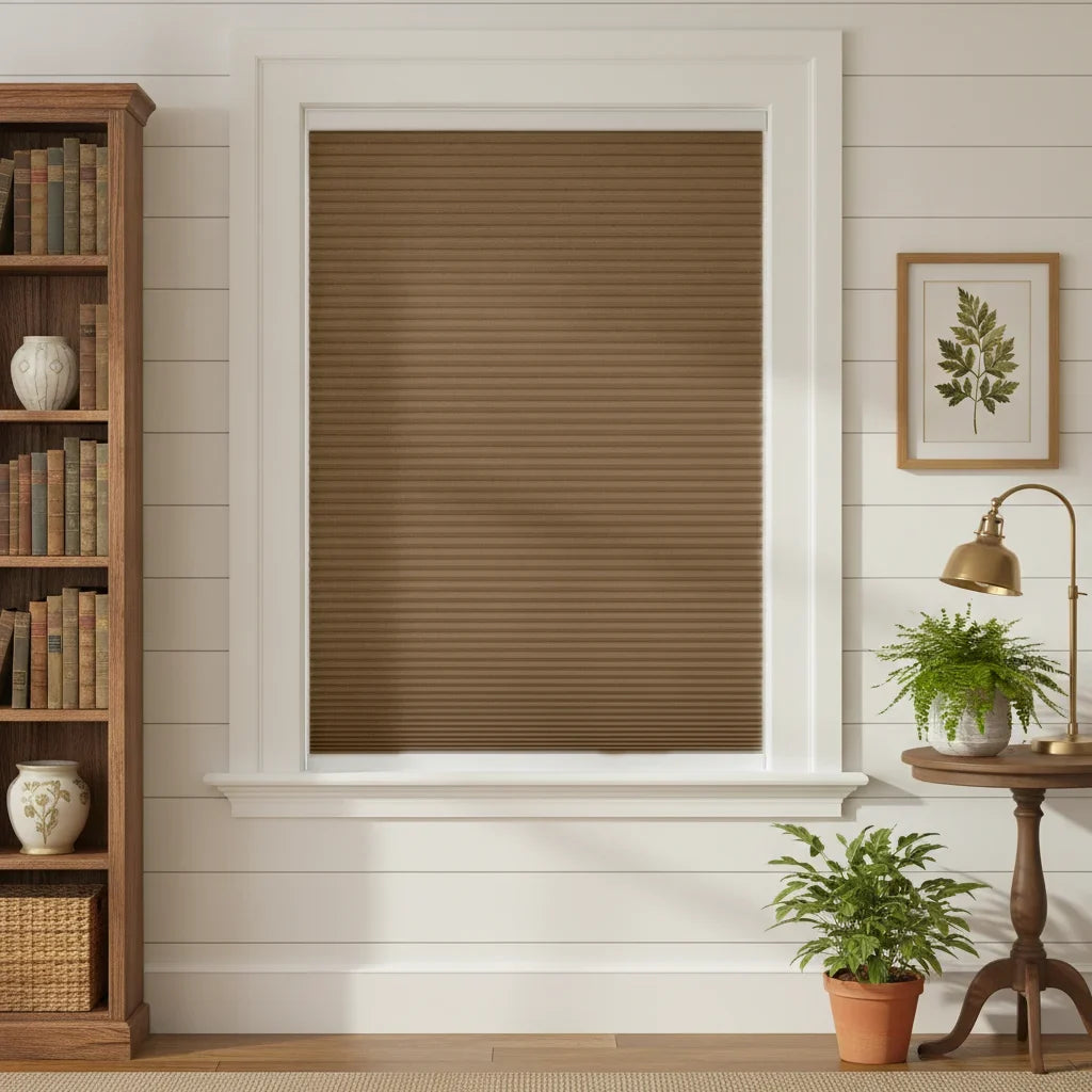 Custom Blackout Cellular Shades - OM3-2 in Cozy Bedroom