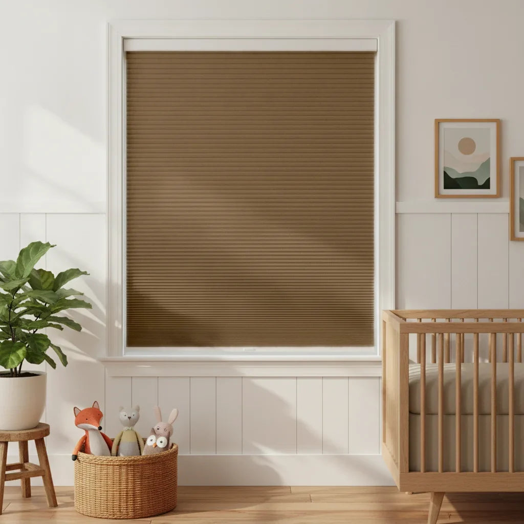Custom Blackout Cellular Shades - OM3-2 in Nursery