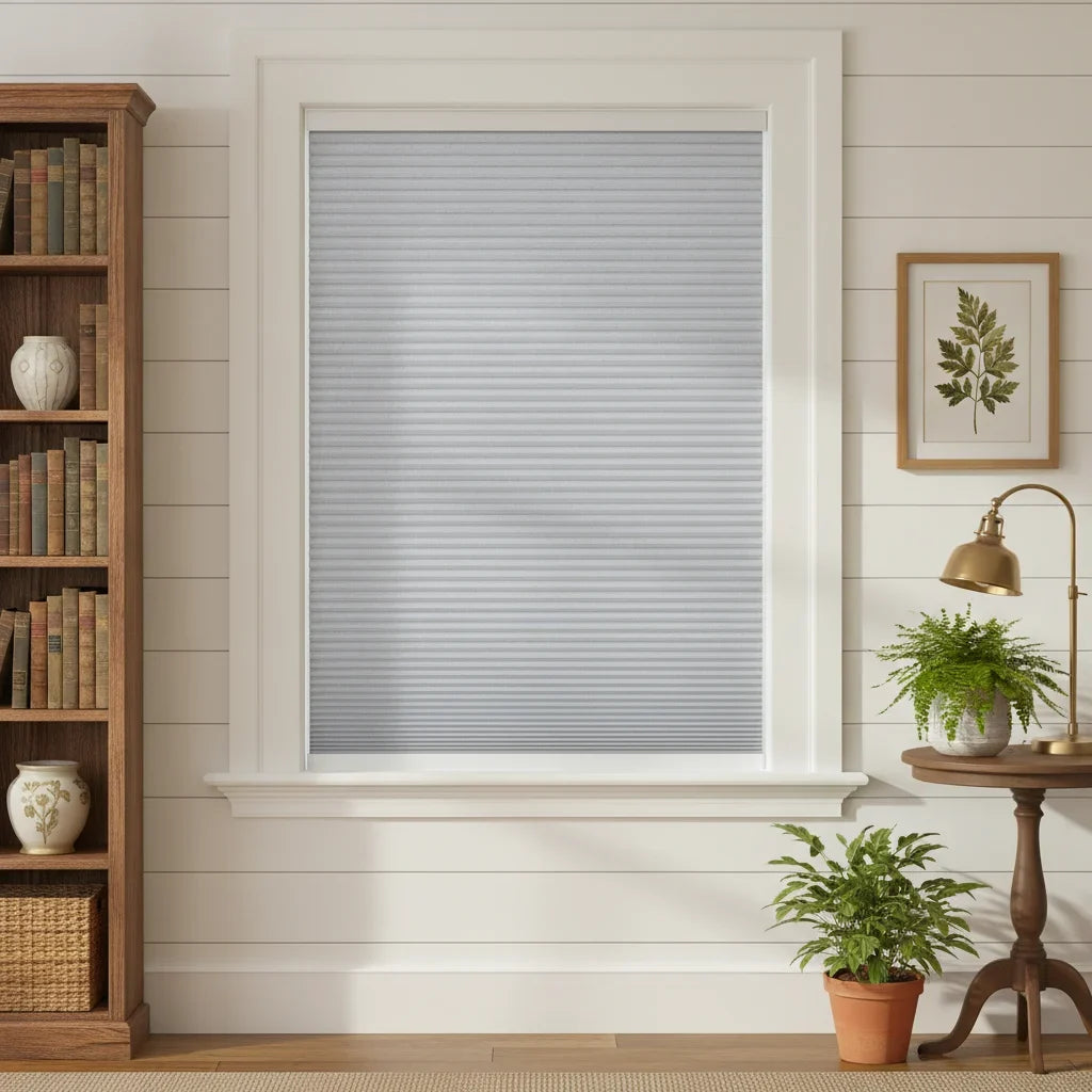 Custom Blackout Cellular Shades - OM3-3 in Cozy Bedroom