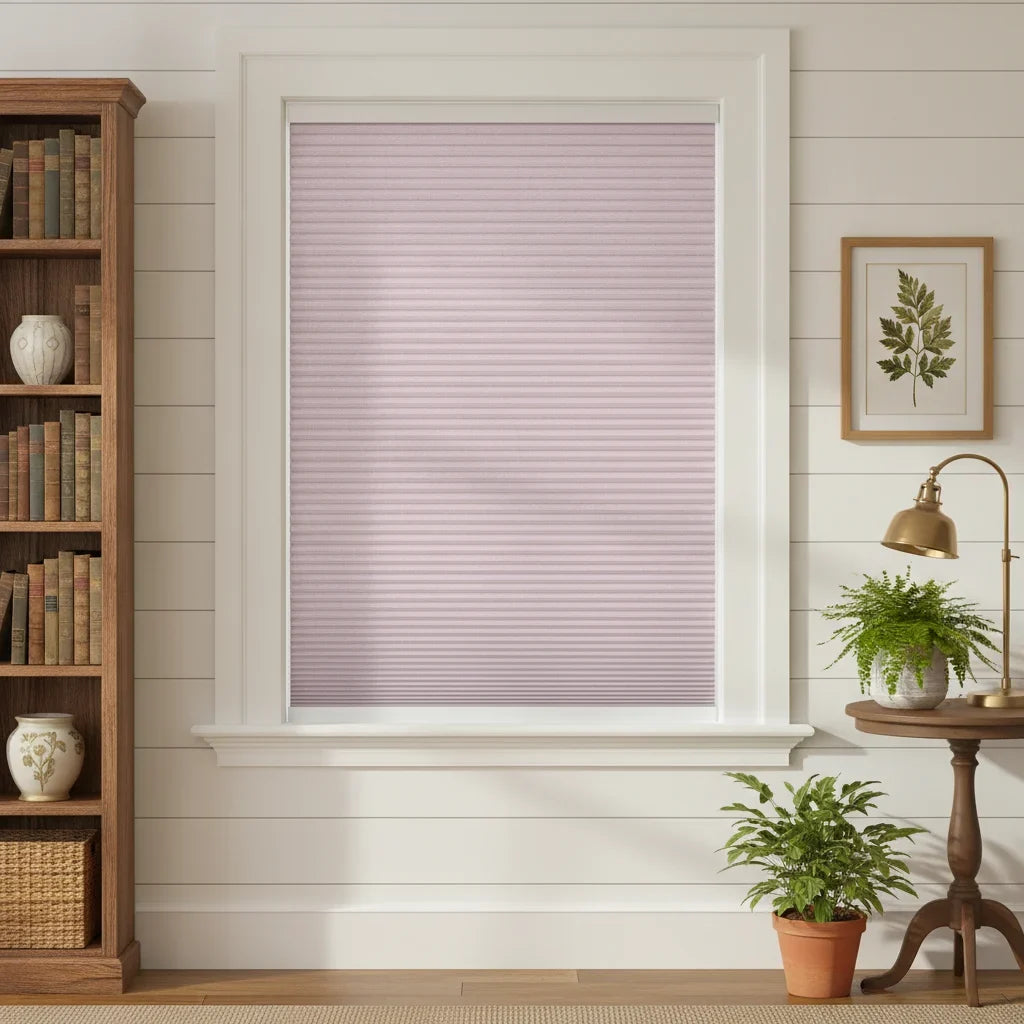 Custom Blackout Cellular Shades - OM3-7 in Cozy Bedroom
