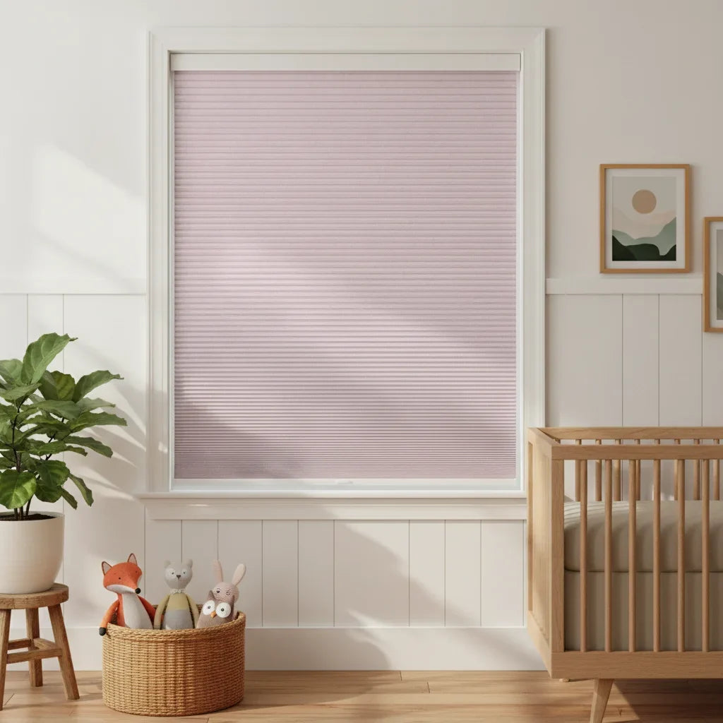 Custom Blackout Cellular Shades - OM3-7 in Nursery