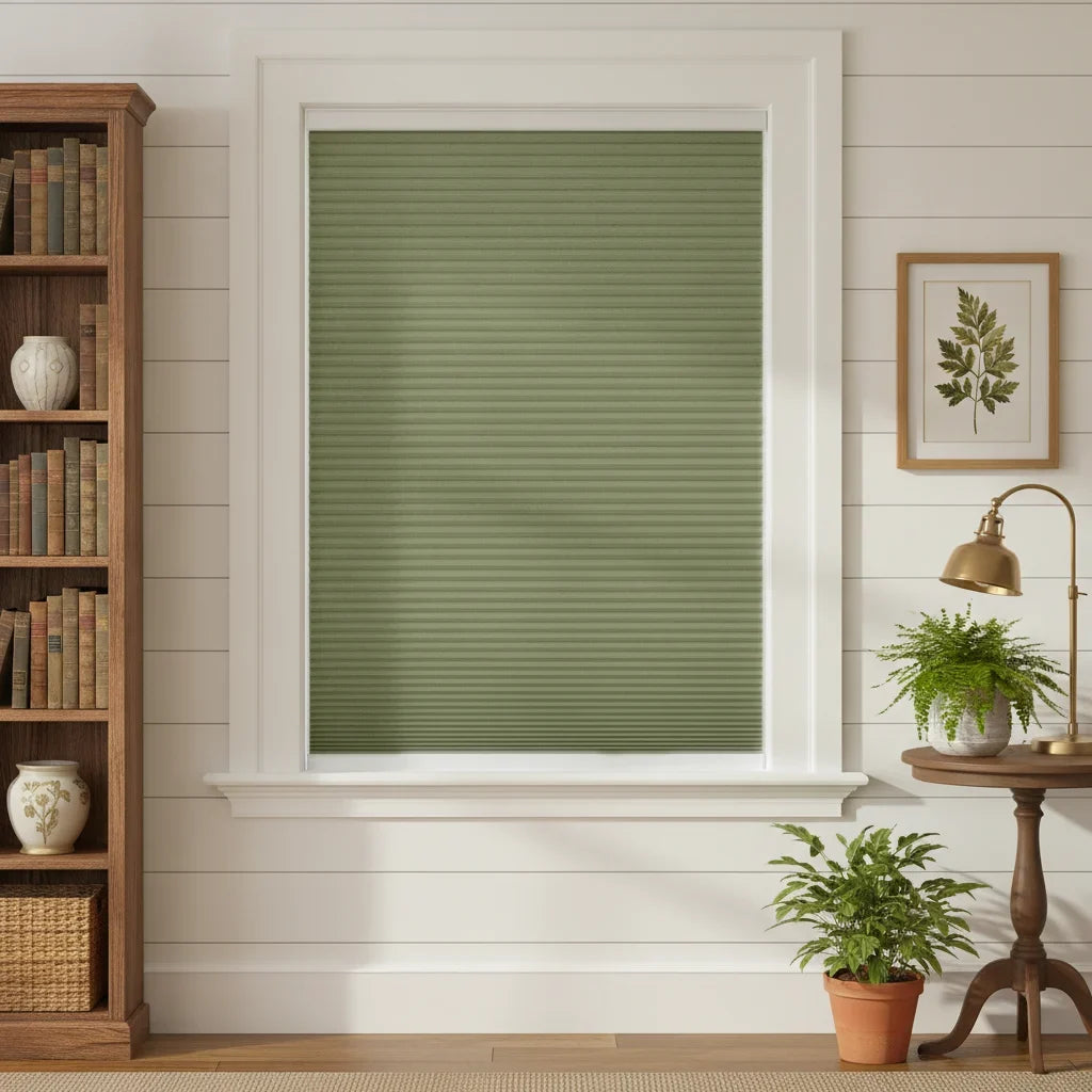 Custom Blackout Cellular Shades - OM3-8 in Cozy Bedroom