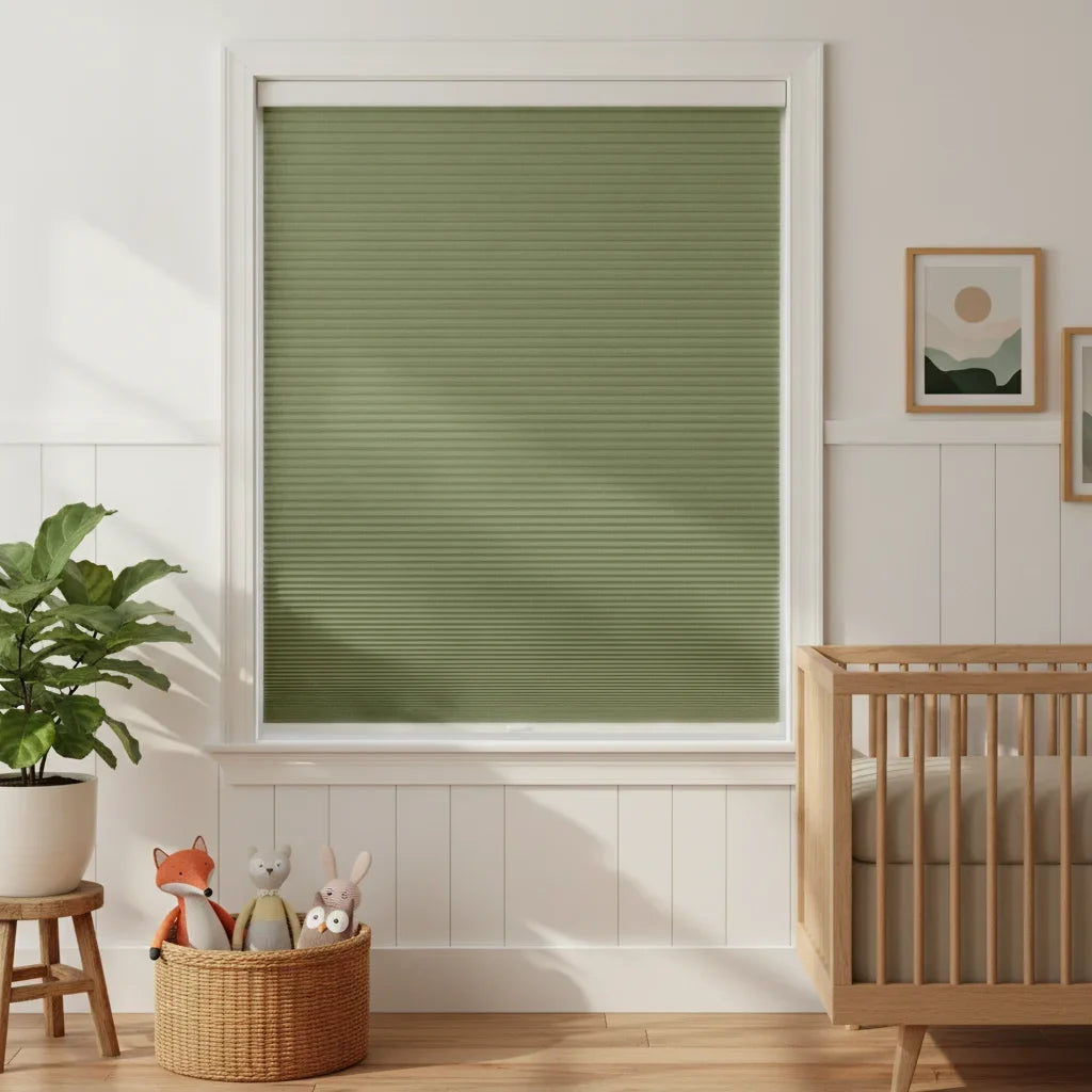 Custom Blackout Cellular Shades - OM3-8 in Nursery