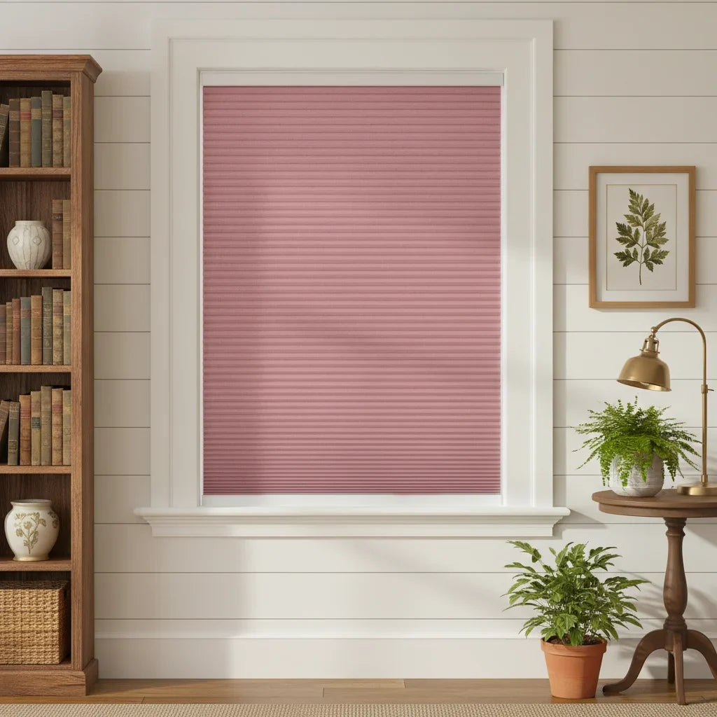 Custom Blackout Cellular Shades - OM3-9 in Cozy Bedroom
