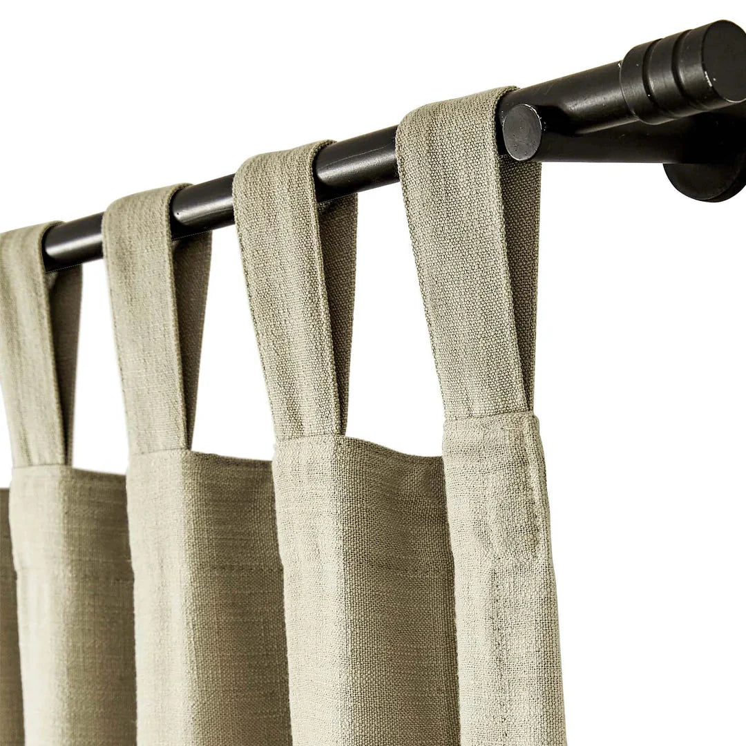 Tab top curtain header